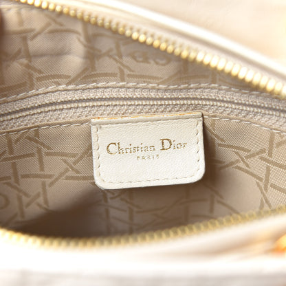 Christian Dior Lambskin Cannage Medium Lady Dior Light Beige 8 of 18