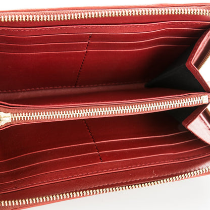 Burberry House Check Large Sartorial Ziggy Zip Around Wallet Military Red 4 of 6