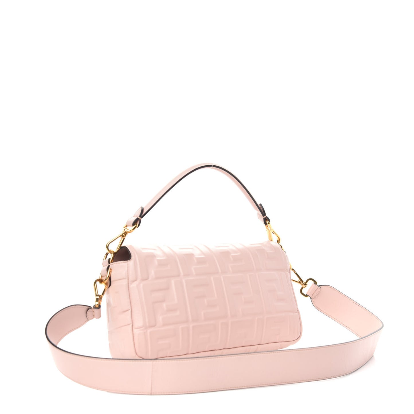 Nappa FF 1974 Embossed Baguette Rosa Quarzo