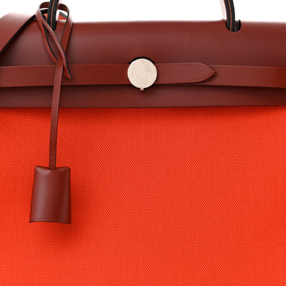 Hermes Vache Hunter Toile Herbag Zip 31 Capucine 9 of 12