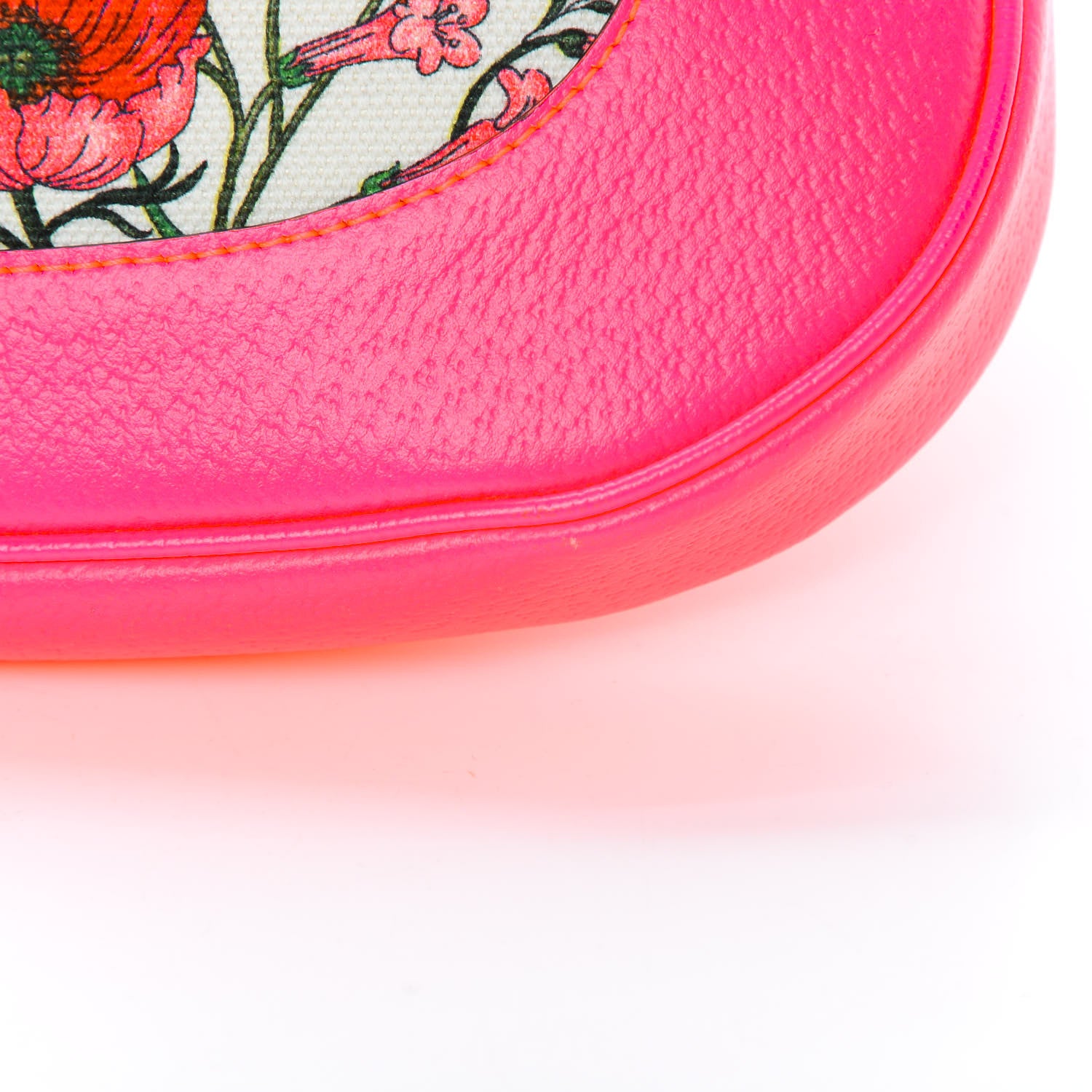 Gucci Canvas Flora Medium Jackie Hobo Fuchsia 11 of 12