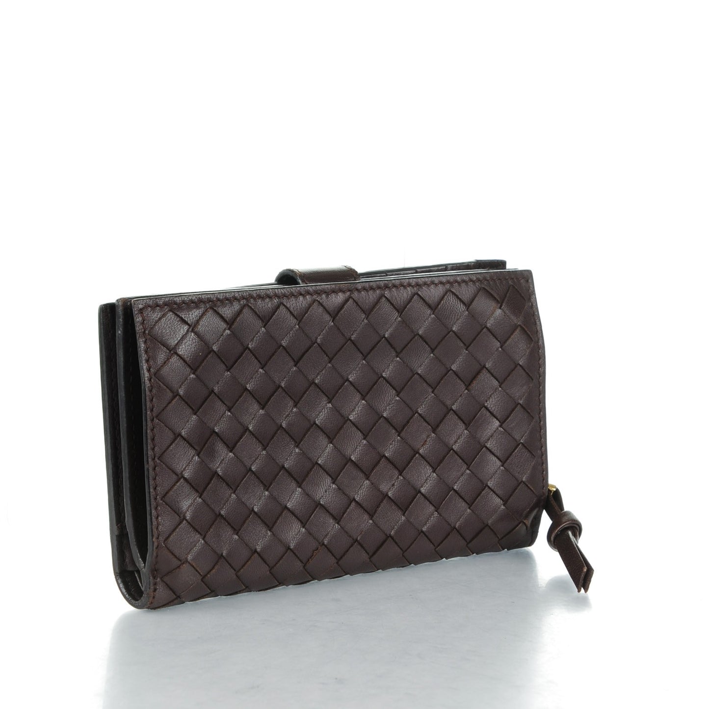 Nappa Intrecciato Continental Wallet Ebano