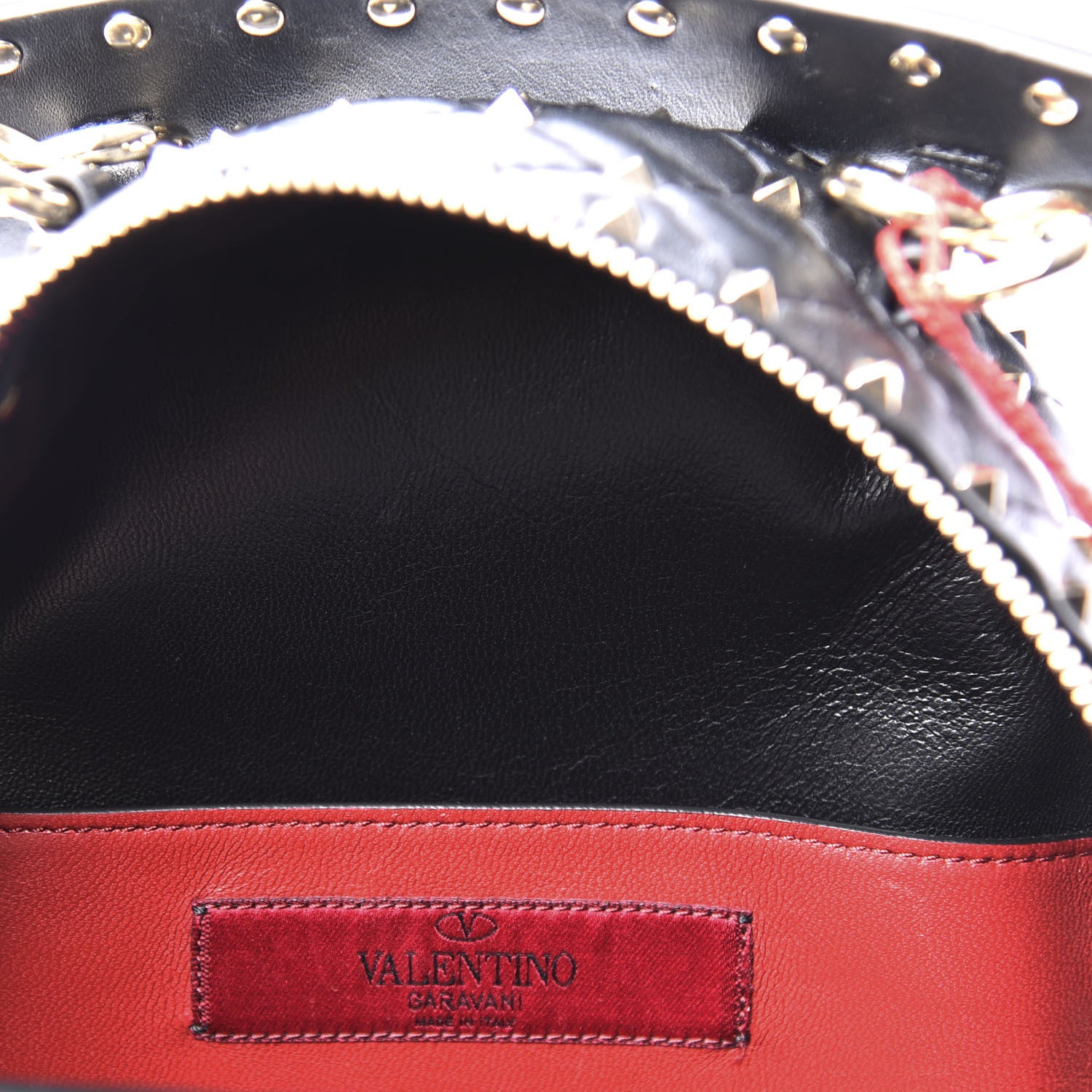 Valentino Garavani Lambskin VLTN Print Quilted Mini Rockstud Spike Backpack Black 5 of 8