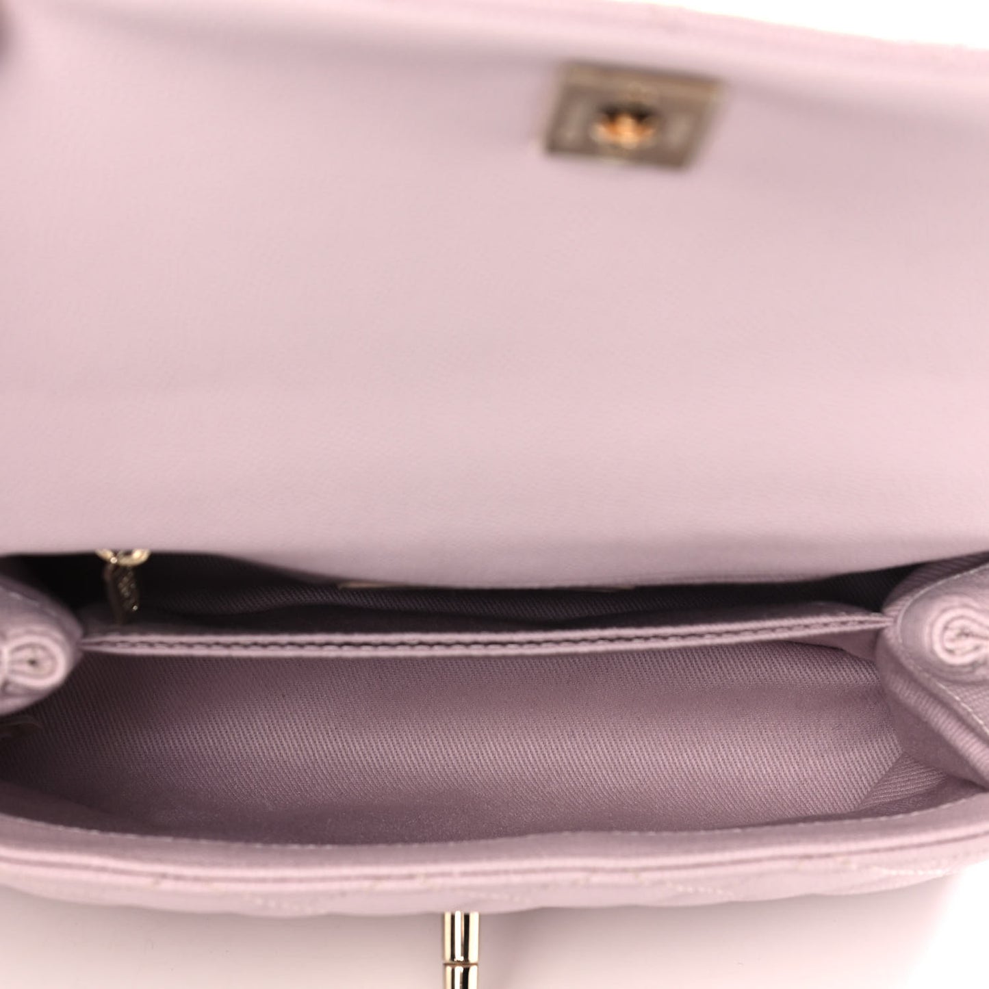 Caviar Quilted Mini Coco Handle Flap Lilas Lilac