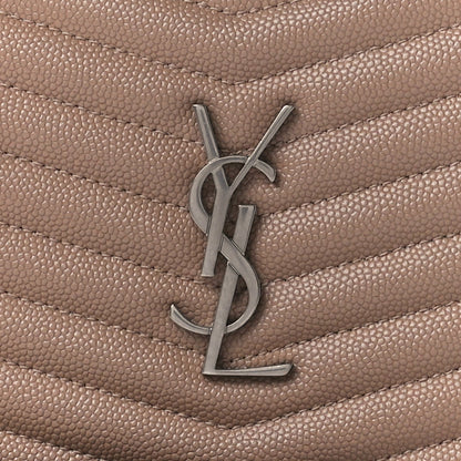 Saint Laurent Grain De Poudre Matelasse Monogram Mini Lou Camera Bag Pale Blush 8 of 10