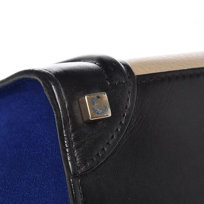 Celine Elephant Calfskin Suede Micro Tri-Color Luggage Sand 10 of 14