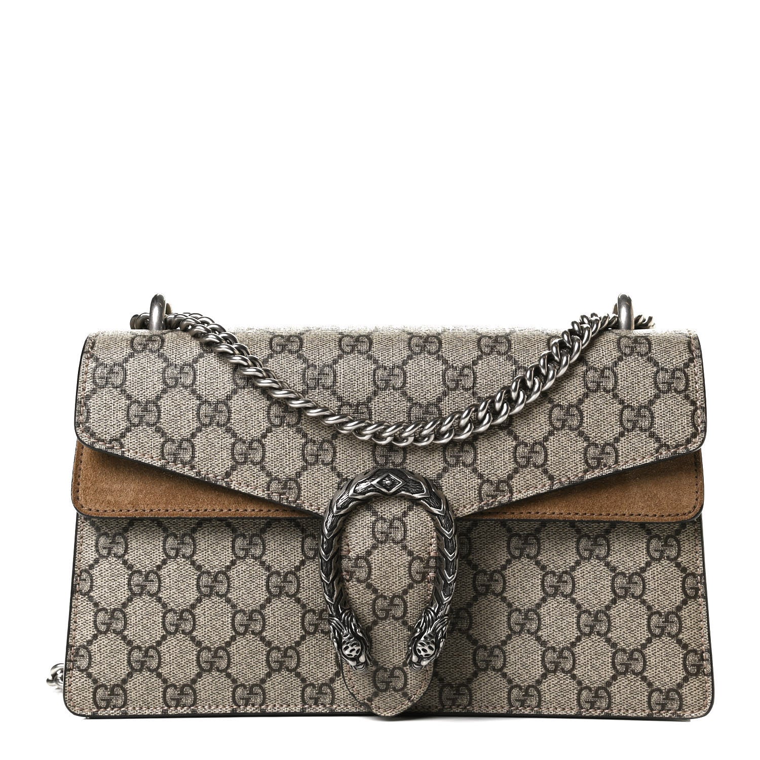 Gucci GG Supreme Monogram Small Dionysus Shoulder Bag Taupe 2 of 12