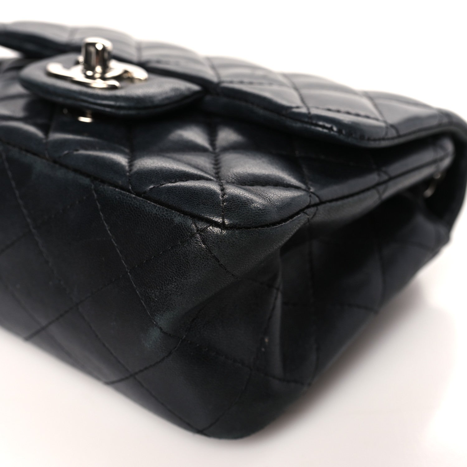 Chanel Lambskin Quilted Mini Square Flap Black 9 of 11