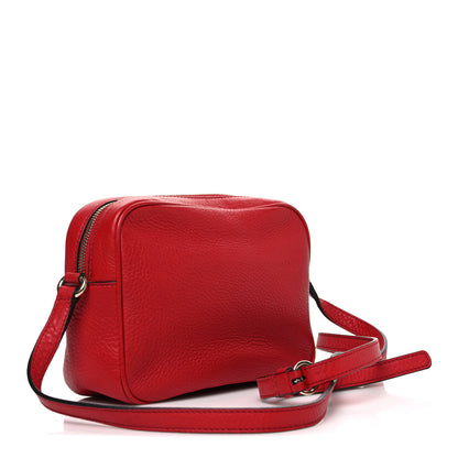 Gucci Pebbled Calfskin Small Soho Disco Bag Vibrant Red 3 of 10