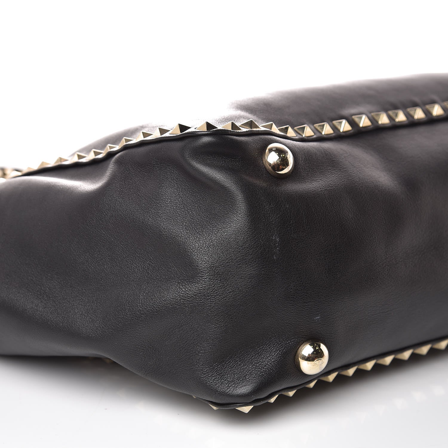 Valentino Garavani Vitello Medium Rockstud Tote Black 9 of 13