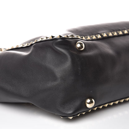 Valentino Garavani Vitello Medium Rockstud Tote Black 9 of 13