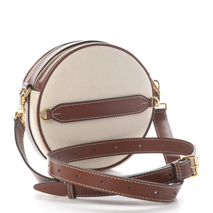 Burberry Canvas Calfskin Louise Bag Natural 3 of 8