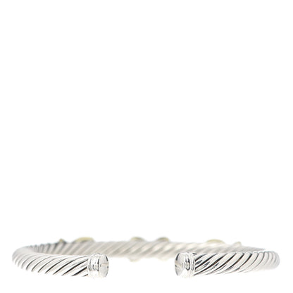David Yurman Sterling Silver 14K Yellow Gold 5mm Triple X Cable Bracelet 3 of 5