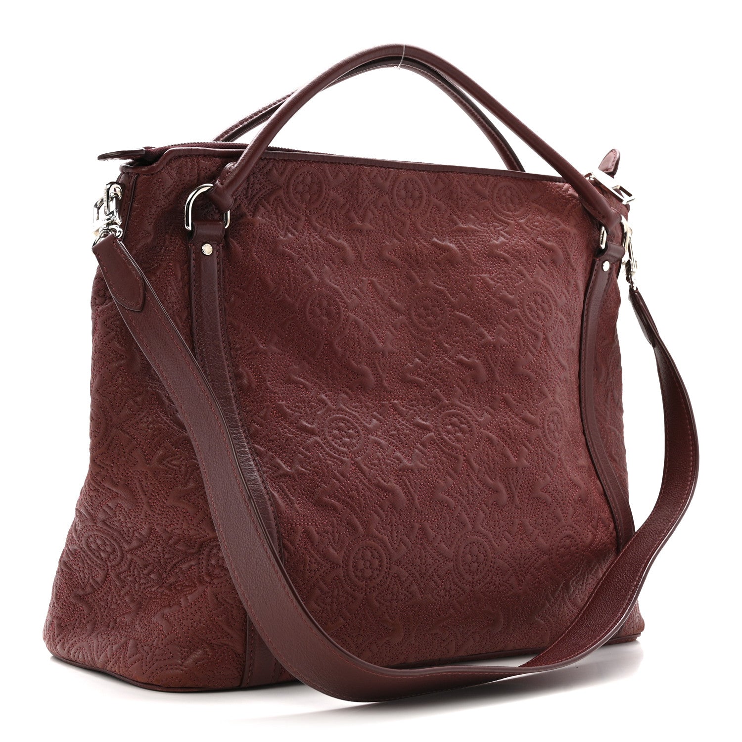 Louis Vuitton Monogram Lambskin Antheia Ixia MM Fuchsia 3 of 11