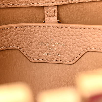 Louis Vuitton Taurillon Capucines MM Arizona Beige Wood Brown 6 of 10