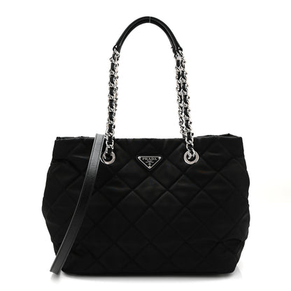 Prada Nylon Tessuto Impuntu Quilted Tote Black 1 of 10