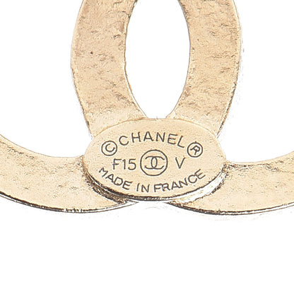 Chanel Crystal CC Earrings Gold 4 of 4