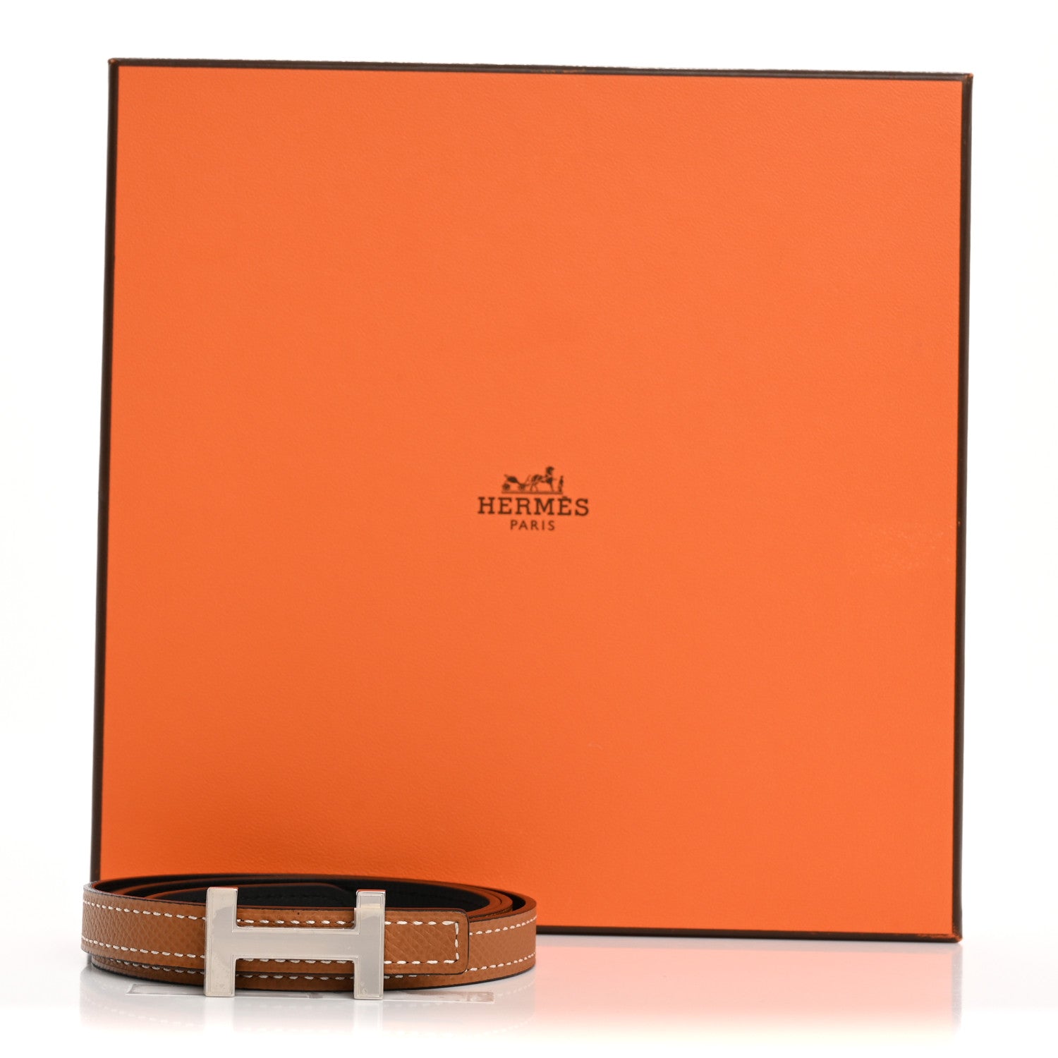 Hermes Swift Epsom 13mm Focus Belt 85 Black Gold 6 of 6