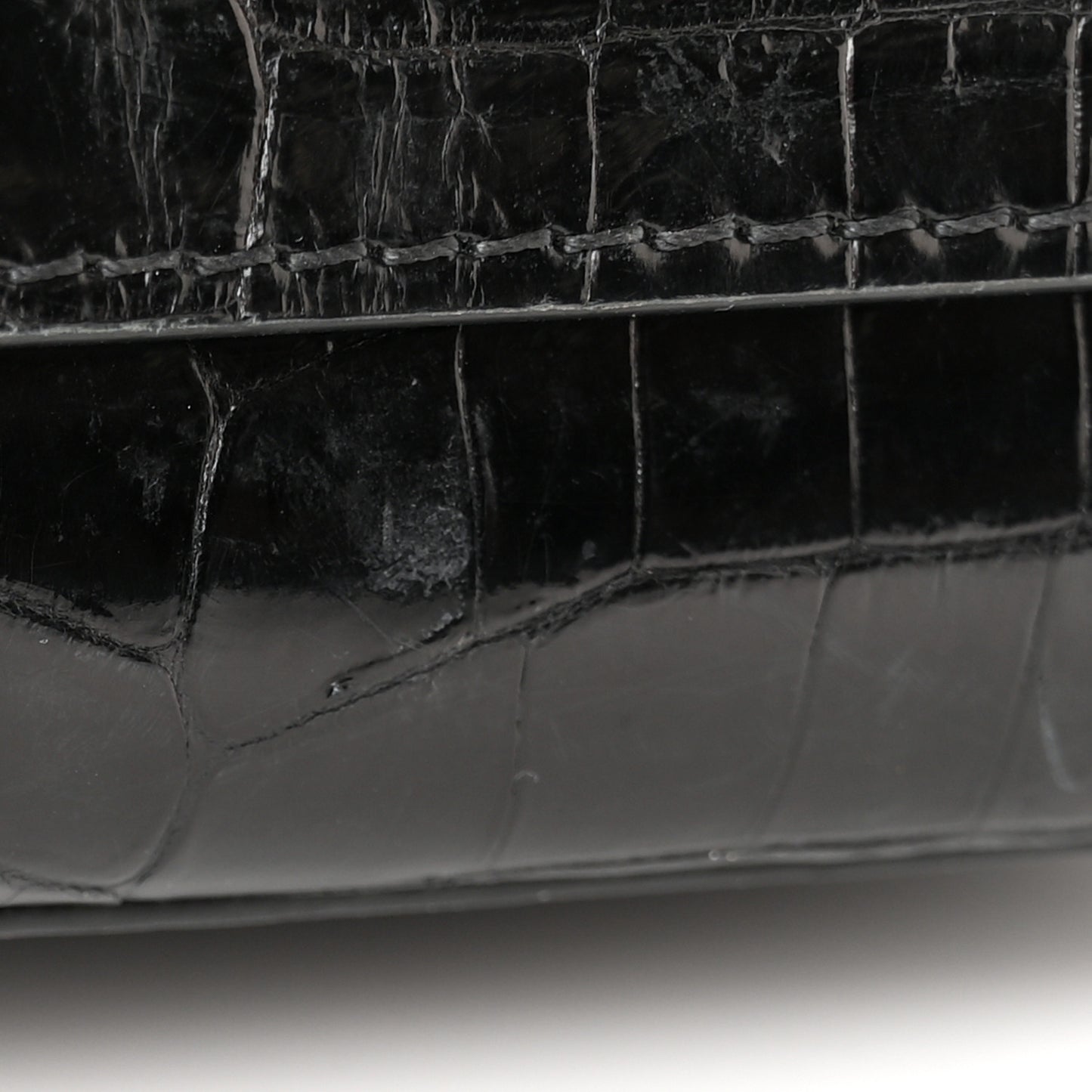 Crocodile Twist Mini Shoulder Bag Black