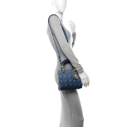 Christian Dior Lambskin Cannage Gradient Small My ABCDior Lady Dior Indigo Blue 3 of 12