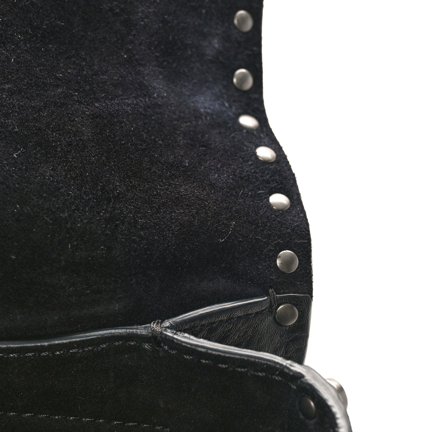 Valentino Garavani Pebbled Calfskin Medium Guitar Strap Rockstud Rolling Flap Saddle Bag Black 7 of 9