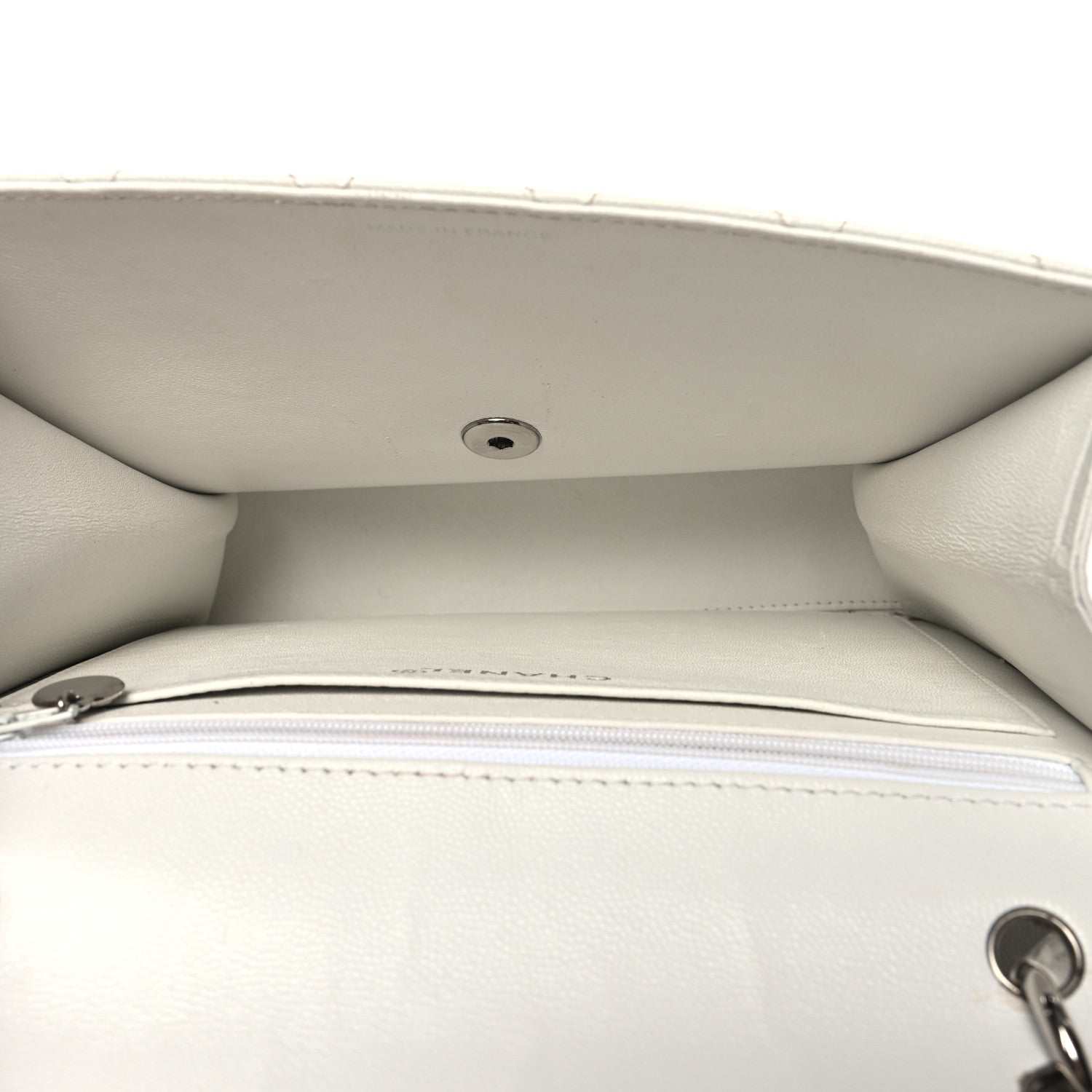Chanel Caviar Quilted Envelope Flap White 5 of 13
