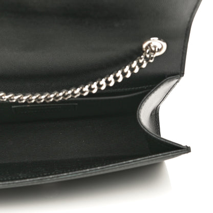 Saint Laurent Grain De Poudre Small Monogram Kate Satchel Black 7 of 10