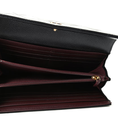 Chanel Caviar Quilted Large Gusset Flap Wallet Black 5 of 7