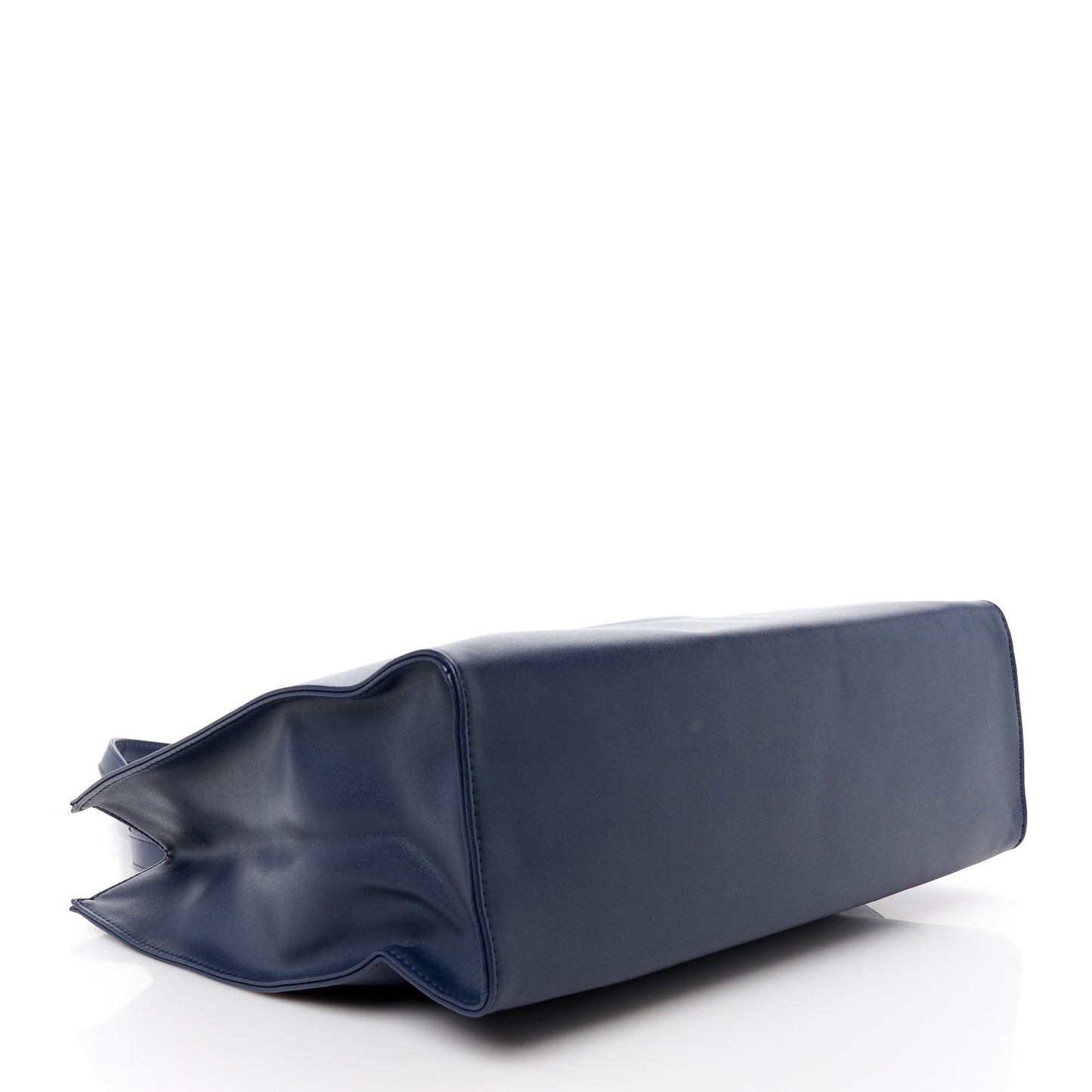 Vegan Leather Medium Shopping Bag Navy