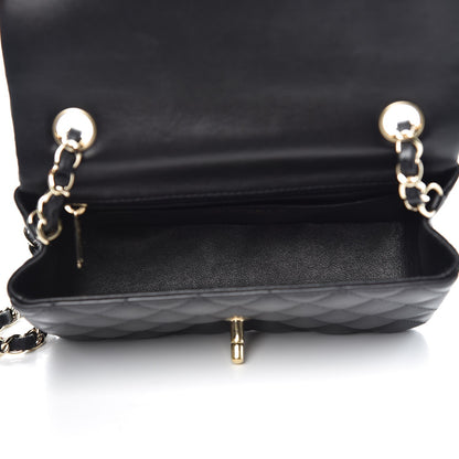Chanel Lambskin Quilted Mini Rectangular Flap Black 5 of 11