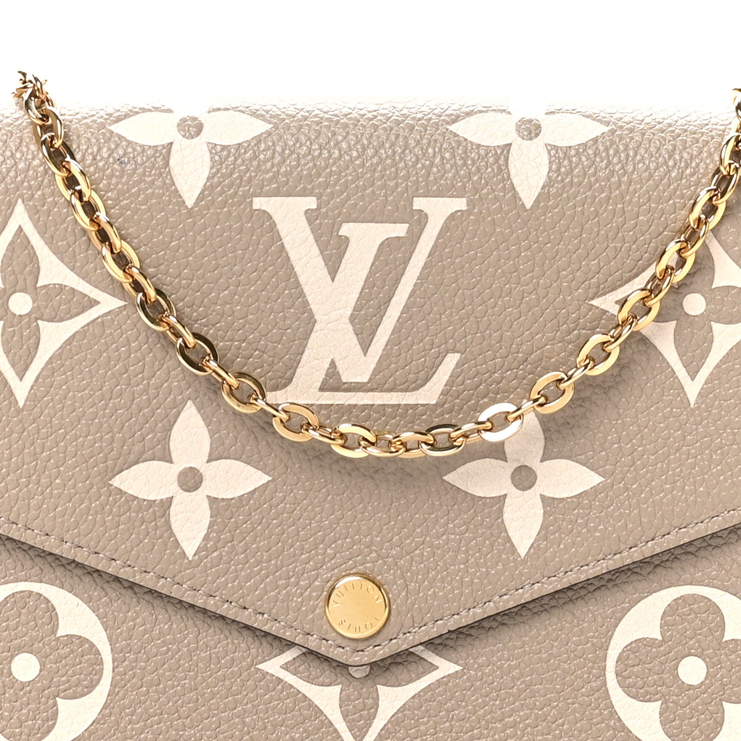 Louis Vuitton Empreinte Monogram Giant Felicie Pochette Tourterelle Creme 8 of 13