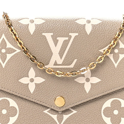 Louis Vuitton Empreinte Monogram Giant Felicie Pochette Tourterelle Creme 8 of 13