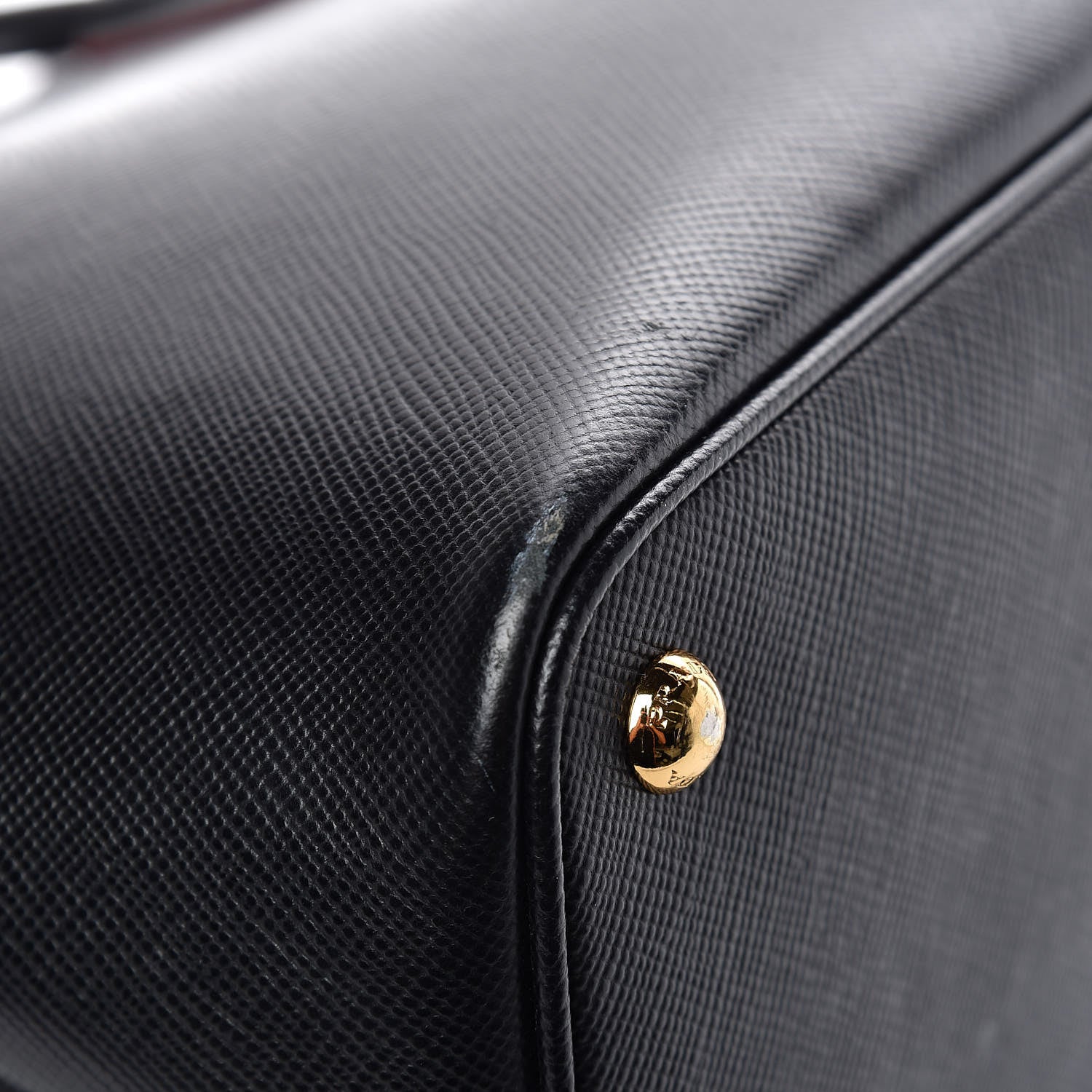 Prada Saffiano Cuir Large Double Bag Black Fuoco 9 of 15