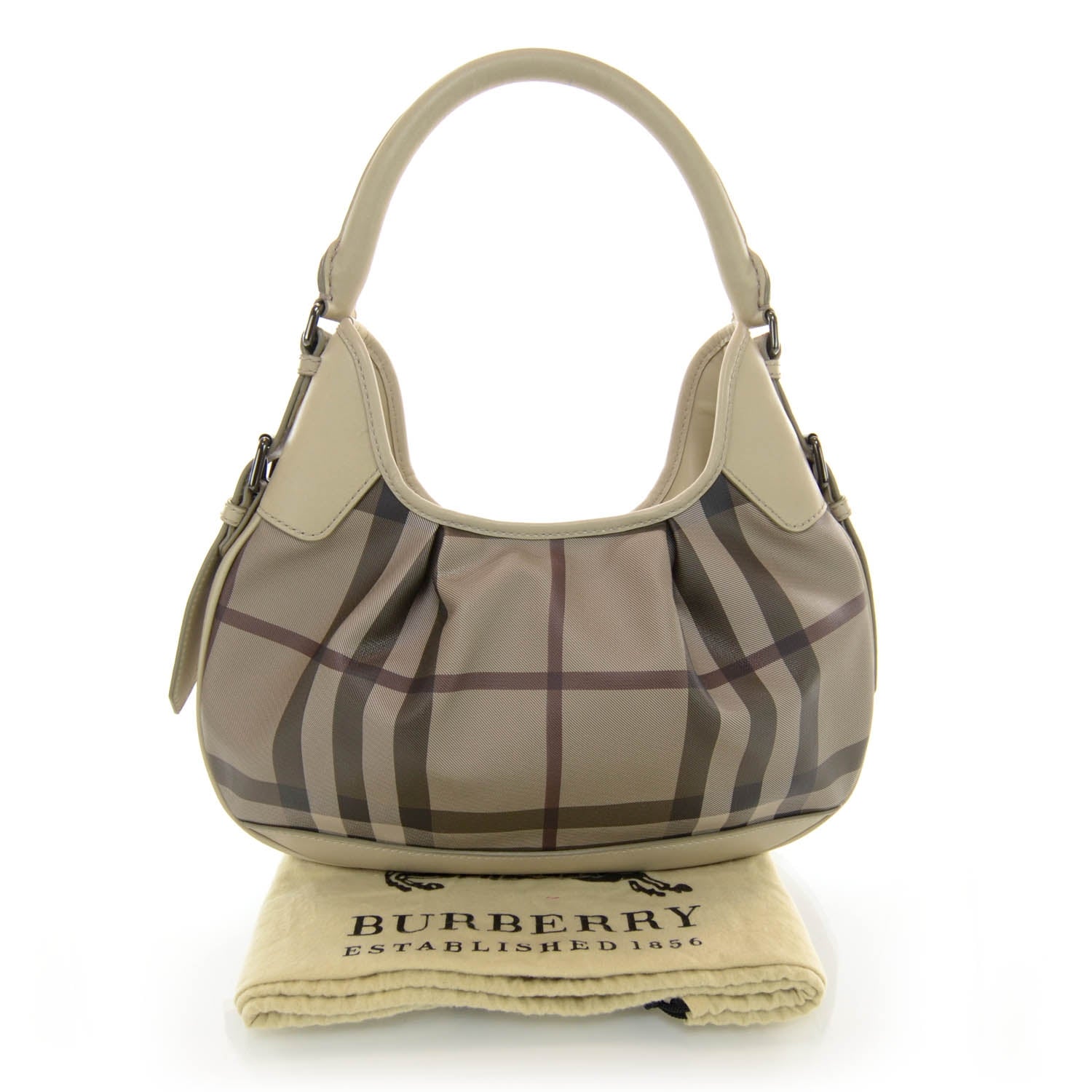 Burberry Smoked Check Brooklyn Hobo Trench 2 of 11