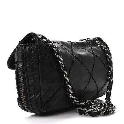 Chanel Calfskin Stitched Expandable Flap Black 3 of 12
