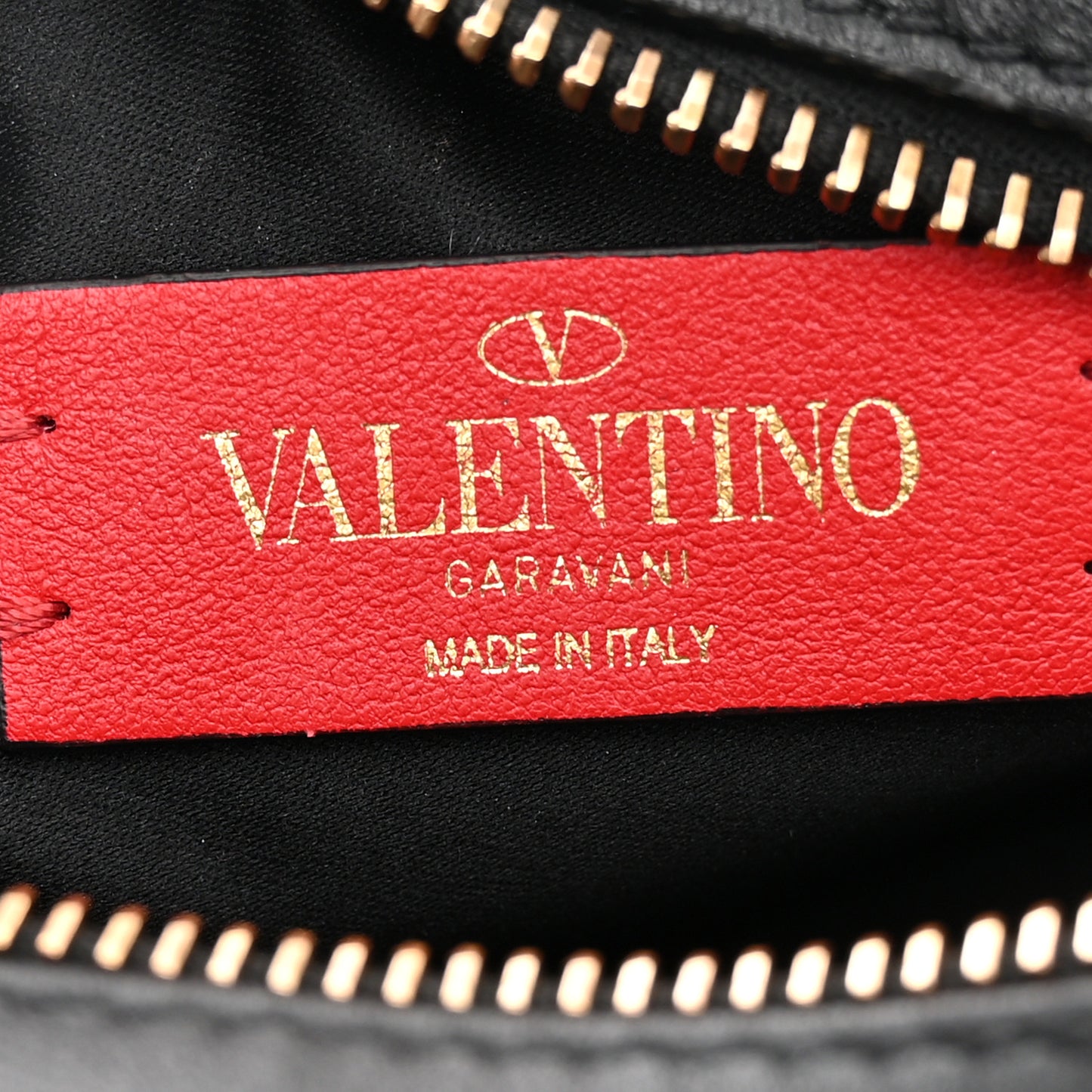 Calfskin VLogo Round Crossbody Bag Black