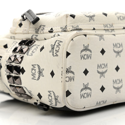 MCM Visetos Side Stud X-Mini Stark Bebe Boo Backpack White 16 of 28