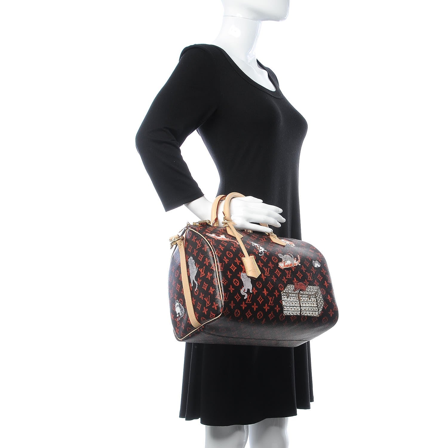 Louis Vuitton Catogram Speedy Bandouliere 30 Marron 3 of 11