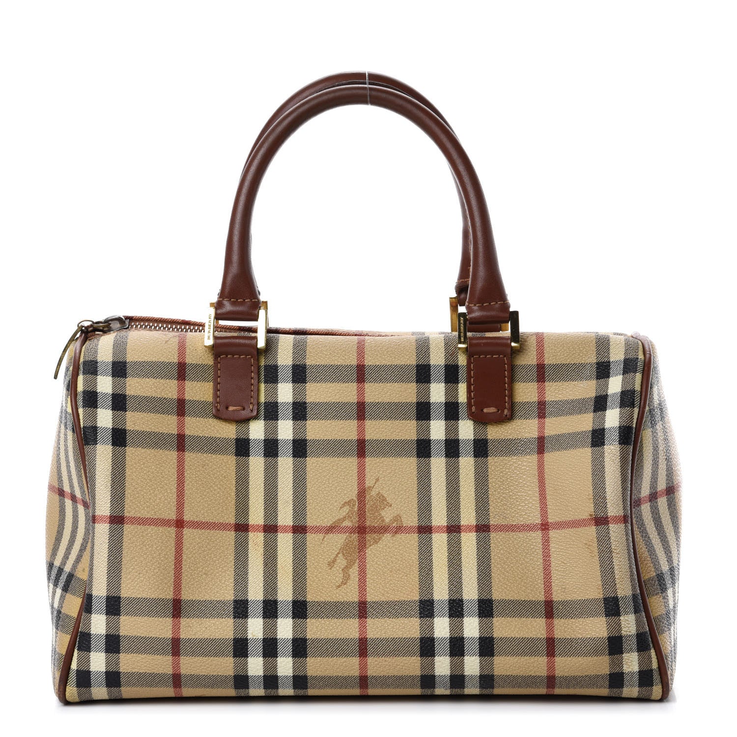 Burberry Haymarket Check Satchel Brown 1 of 11