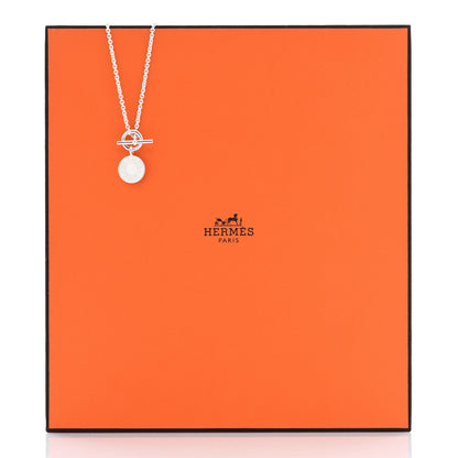 Hermes Sterling Silver Amulettes H Confettis Pendant Necklace 4 of 4