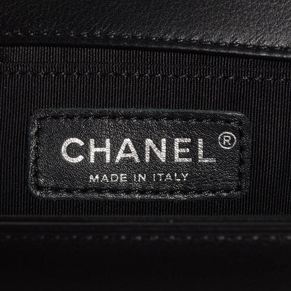 Chanel Metallic Calfskin Quilted Medium Boy Flap Black 8 of 9