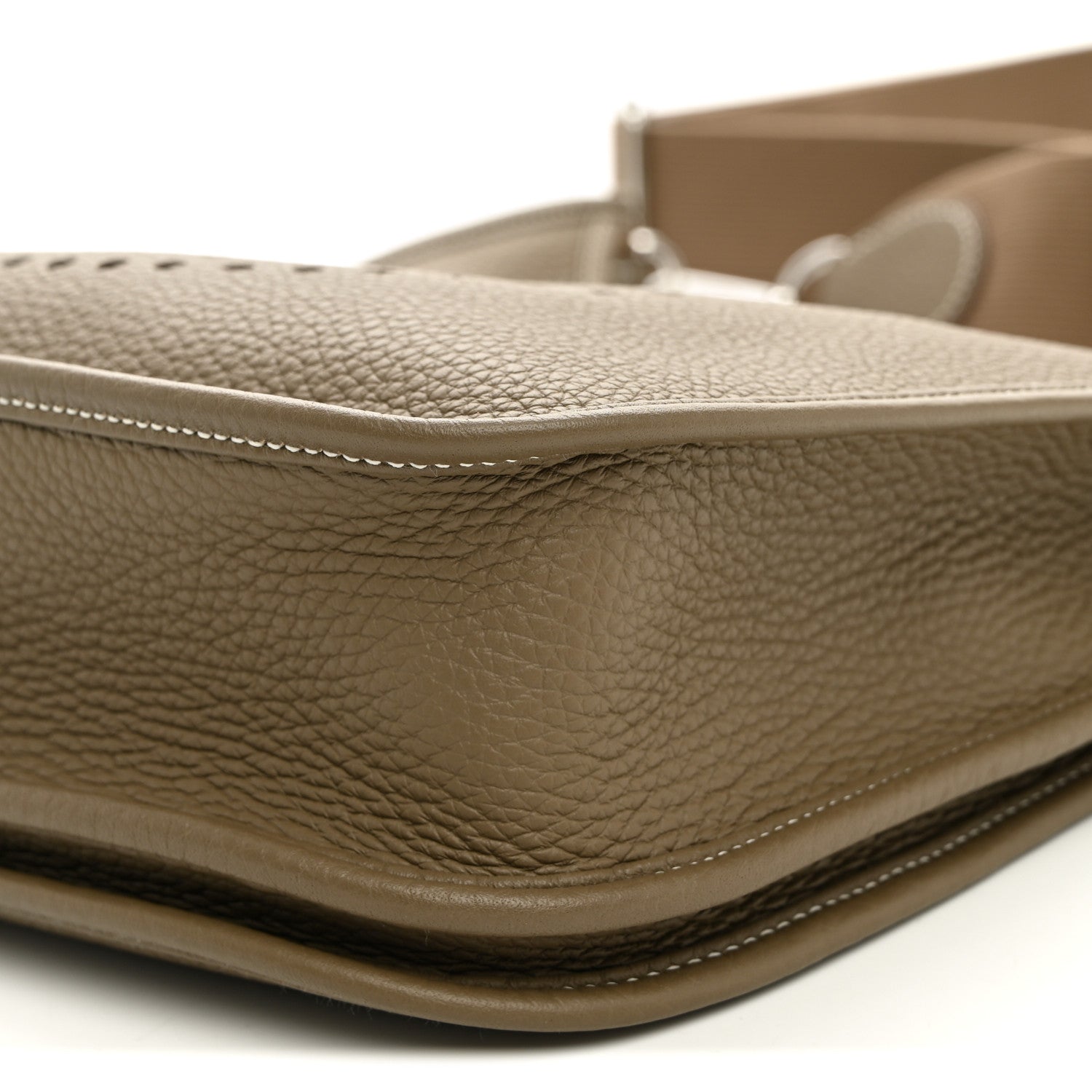 Hermes Taurillon Clemence EVELYNE III PM Etoupe 10 of 10