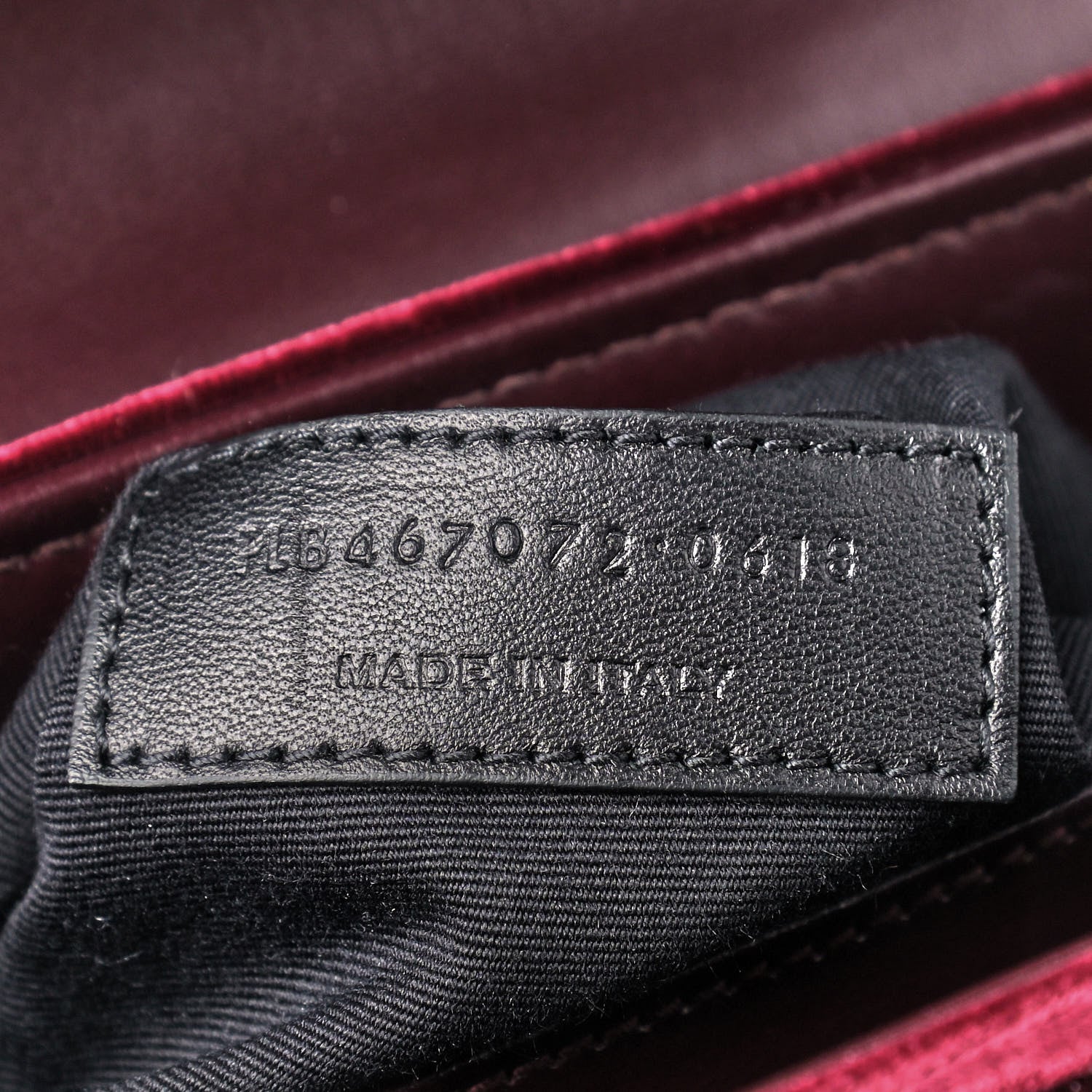 Saint Laurent Velvet Y Quilted Monogram Toy Loulou Crossbody Bag French Burgundy 9 of 9