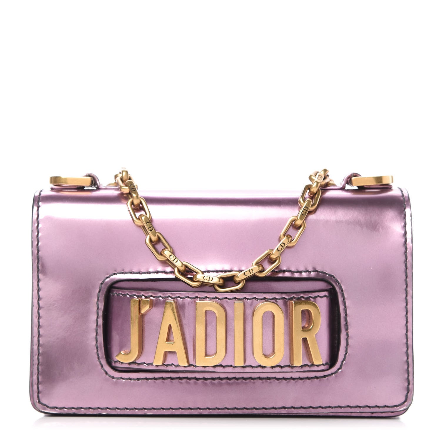 Christian Dior Metallic Calfskin J'Adior Mini Chain Flap Bag Pink 1 of 9