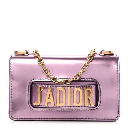 Christian Dior Metallic Calfskin J'Adior Mini Chain Flap Bag Pink 1 of 9