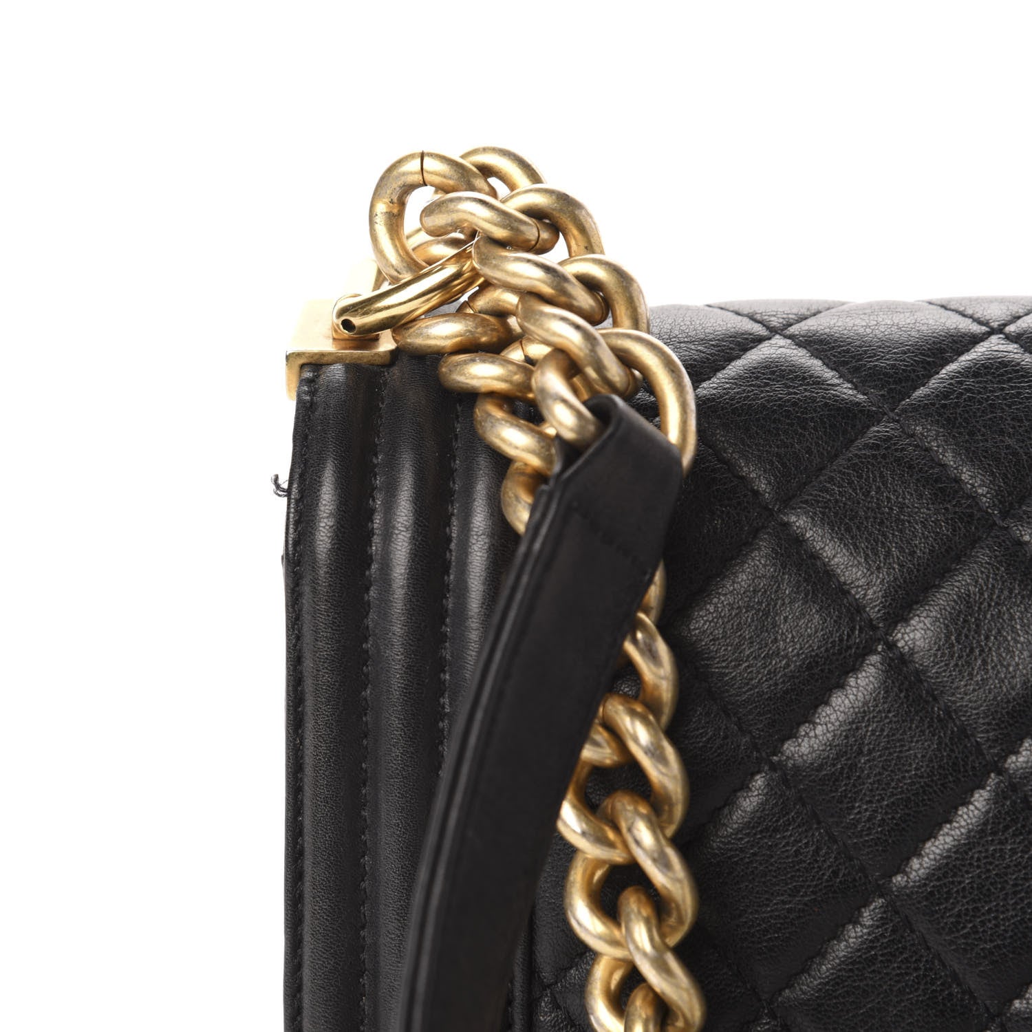 Chanel Calfskin Quilted Medium Boy Flap Black 13 of 14
