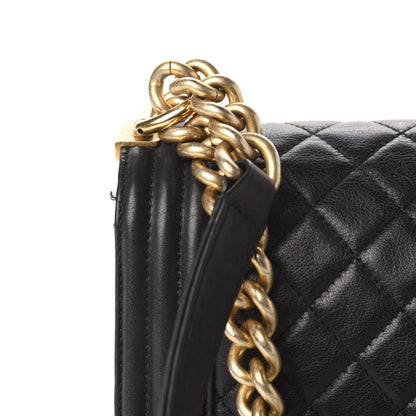 Chanel Calfskin Quilted Medium Boy Flap Black 13 of 14