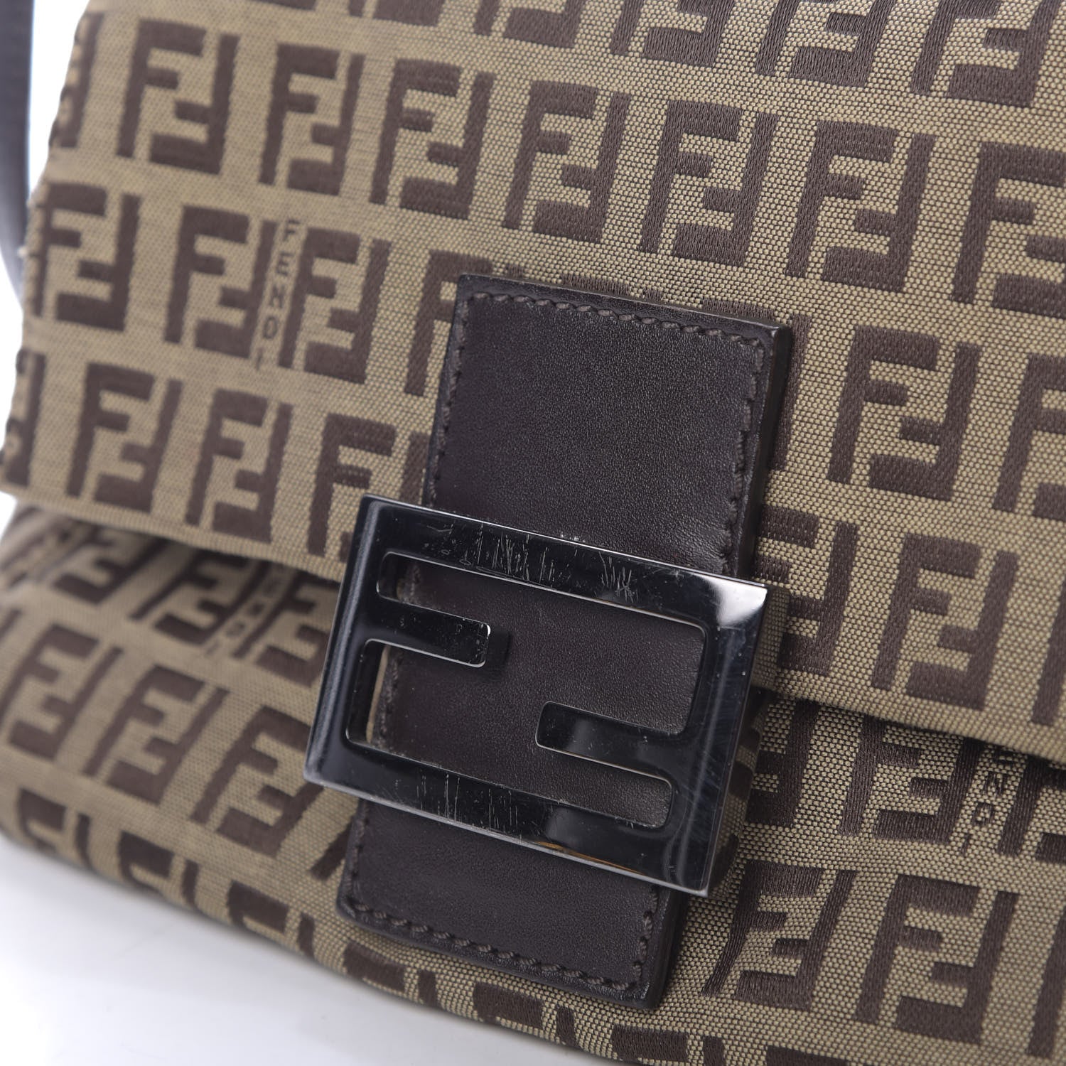 Fendi Zucchino Mini Mama Baguette Tobacco 8 of 10