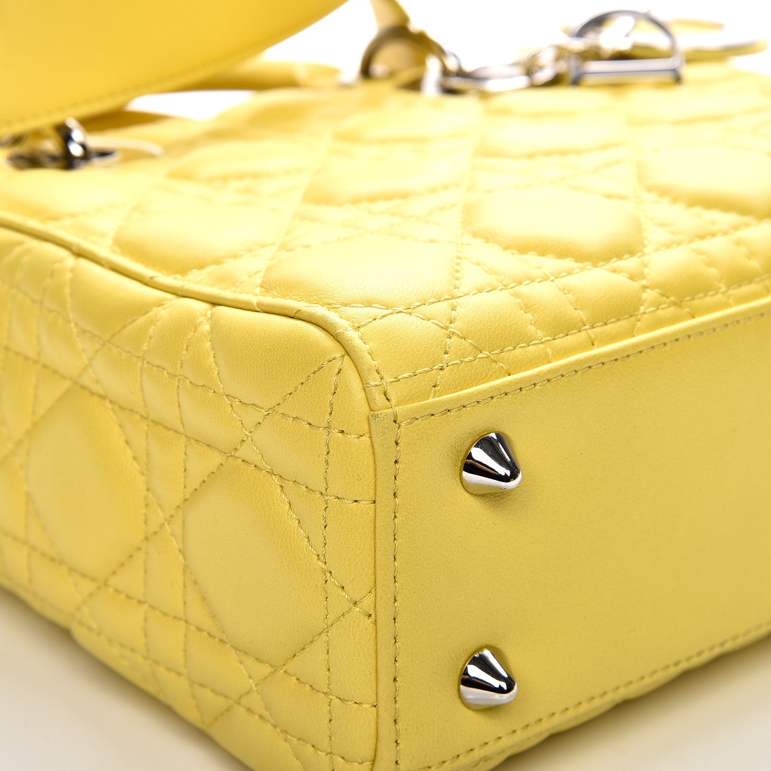 Christian Dior Lambskin Cannage Small My Lady Dior Mimosa Yellow 12 of 12
