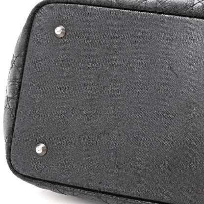 Christian Dior Coated Canvas Cannage Medium Panarea Tote Black 18 of 18